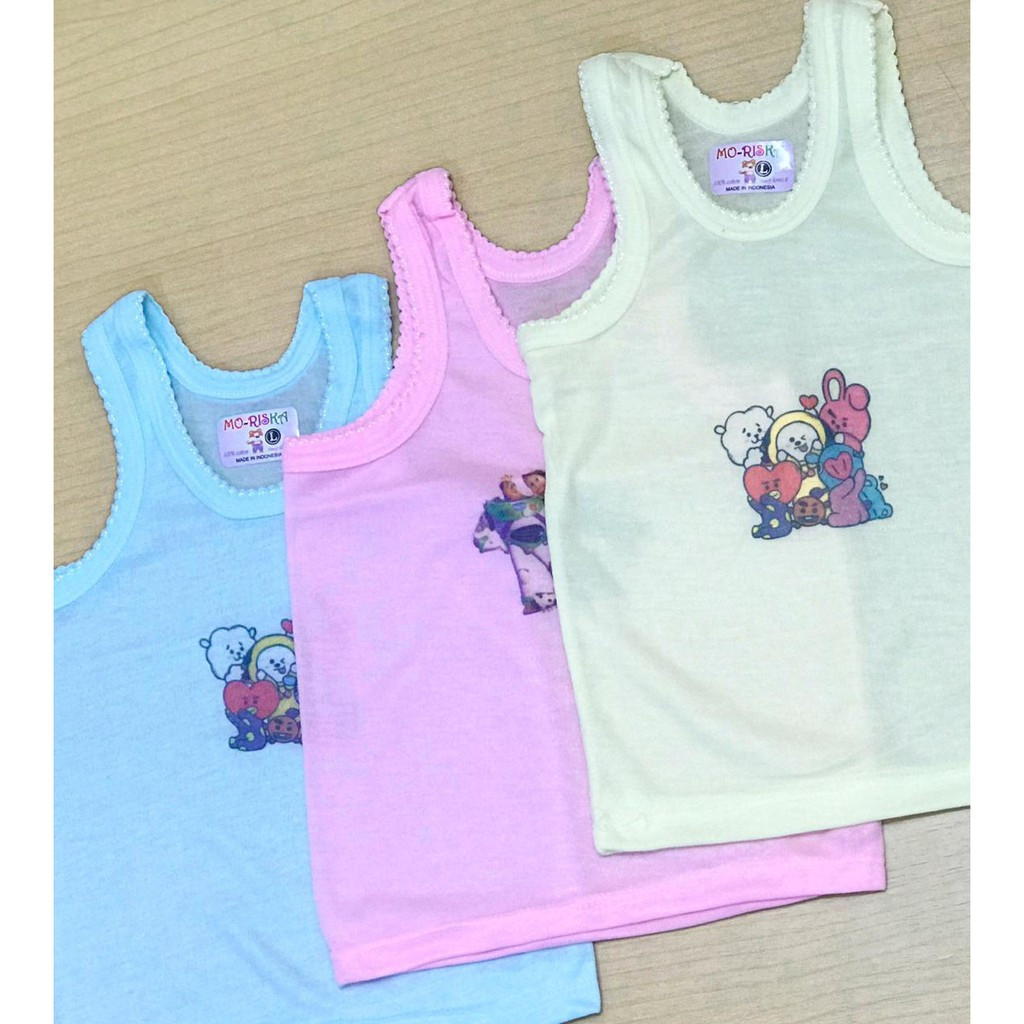 GF - SINGLET ANAK WARNA SABLON - Kaos Dalam Bayi Anak Kecil - Kaus Baby Bayi Murah Medan