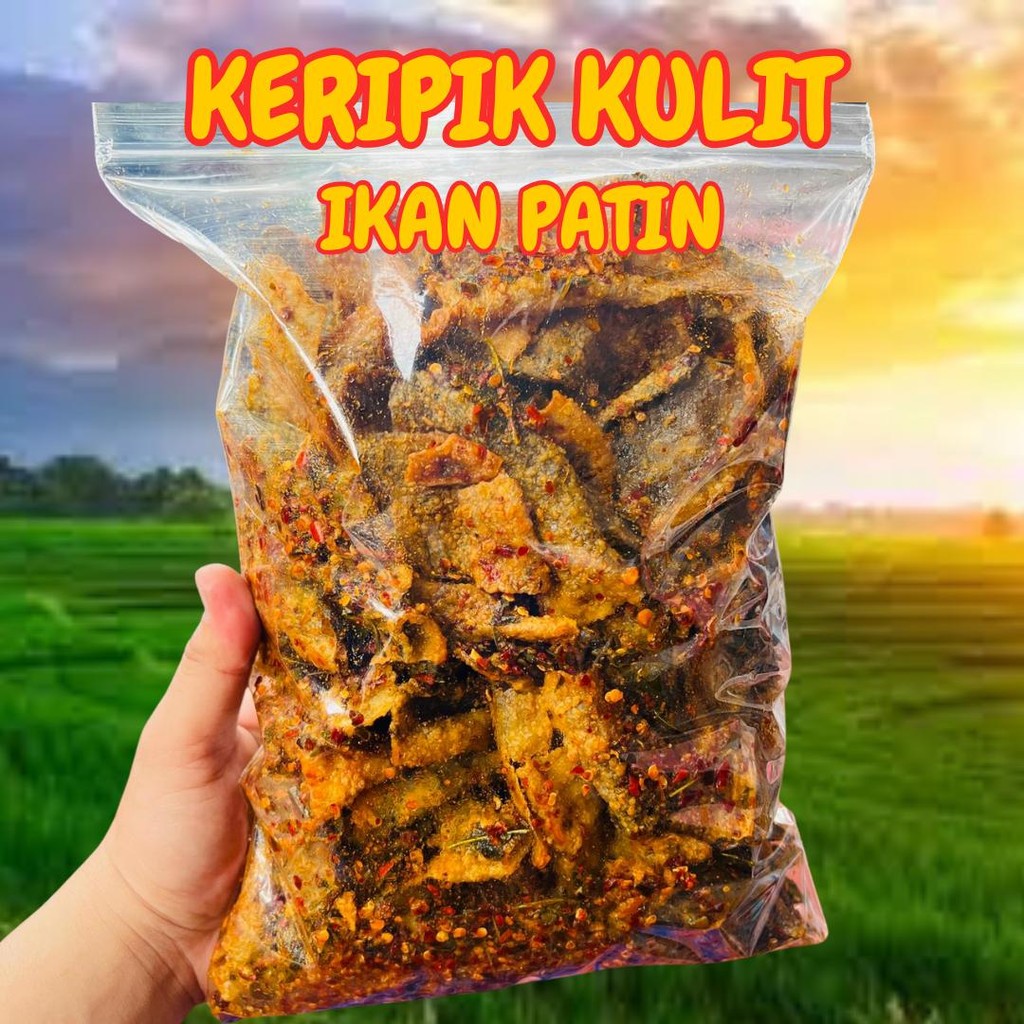 

KERIPIK KULIT IKAN PATIN PREMIUM MACAM RASA 200GR | SNACK KERING Food Snack Skin Keripik Patin
