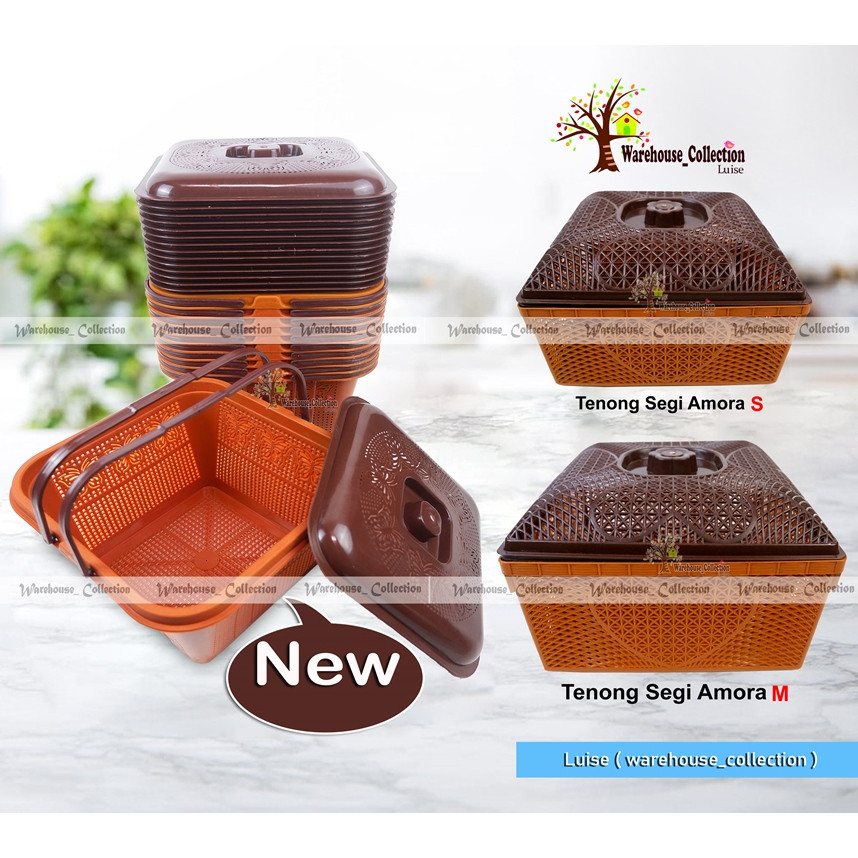COD WAKUL SEGI /TENONG SEGI AMORA/WAKUL TUTUP ANYAM COKLAT SERBAGUNA PLASTIK /KOTAK SERBAGUNA / WADA