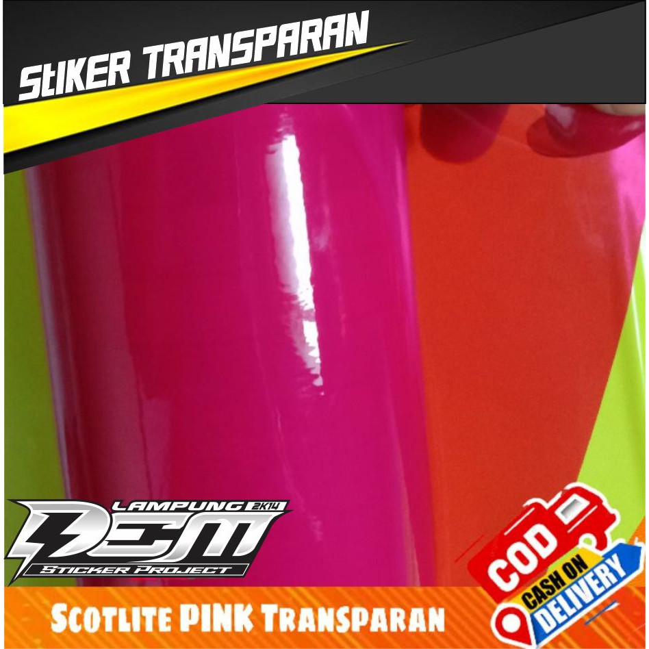 STIKER SKOTLET PROFIX  PINK TRANSPARAN  PREMIUM STIKER BODY MOTOR BERKUALITAS