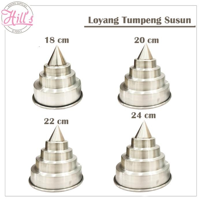 LOYANG TUMPENG SUSUN / CETAKAN TUMPENG SUSUN 18 CM 20 CM 22 CM - 18 cm Terlaris