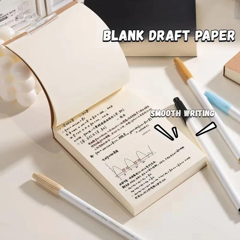 

Blank Sticky Note Notebook Cold Glue Easy Tear Smooth Writing for School Supplies Stationery Office Durable Creative Gift Desk