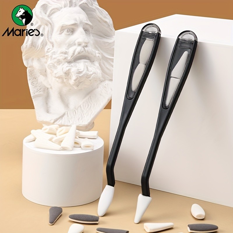 

Marie's 16pcs Sketch Blending Smudging Tool with High Gloss Detail Sponge for Art Projects,Perfect for Students,Artists