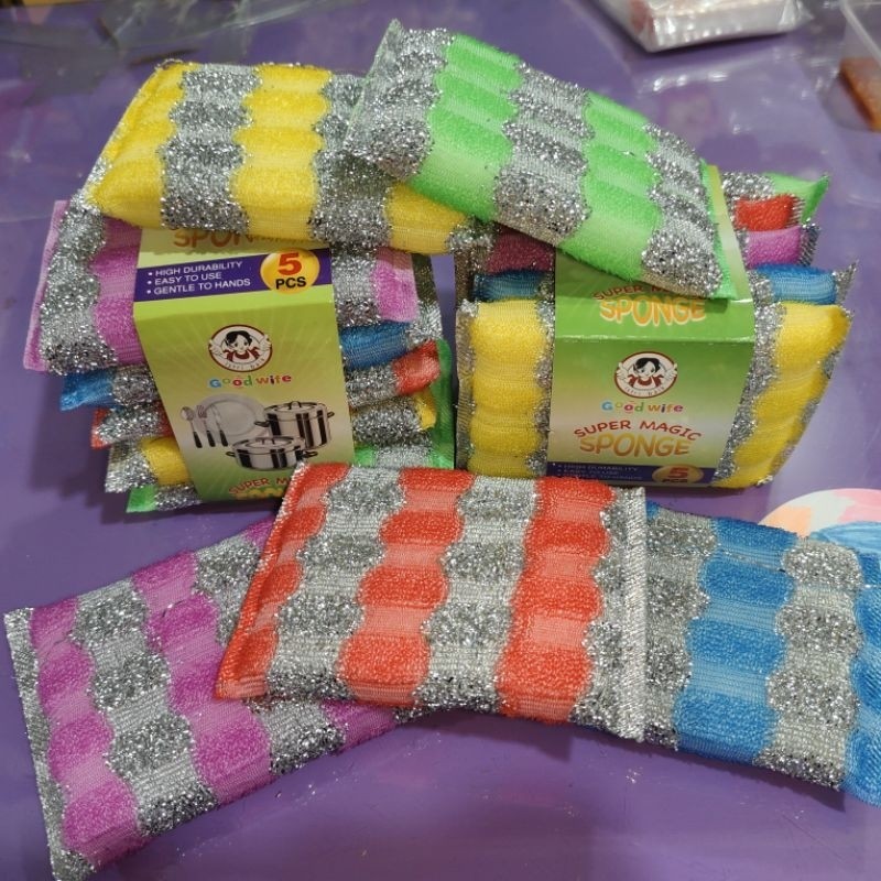 

Sponge untuk cuci piring, 1pack isi 5pcs, tersedia juga harga per pcs