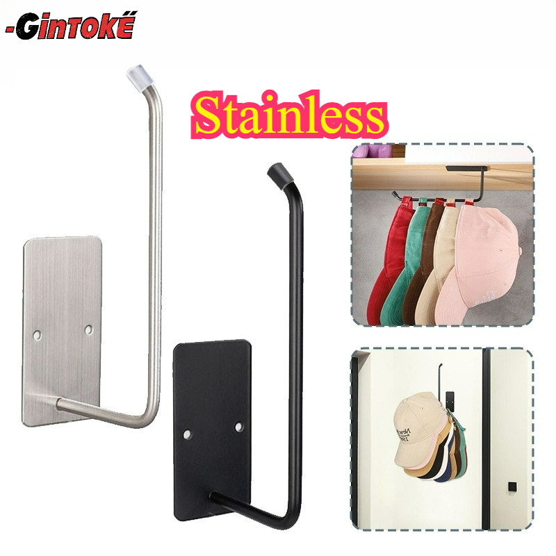 Tempel Display Rak Topi/Gantungan Topi Dinding Tempel Stainless/Rak Topi Dinding Serbaguna/ Rak Gant