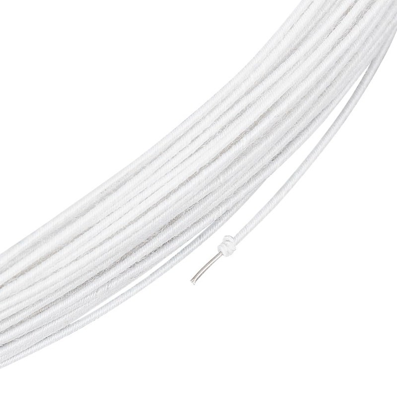 

21.8 Yards White Floral Wires 20 Gauge Cotton Covered Millinery Wire Iron Stem Wires for Florist Crafts Making Sewing Supplies