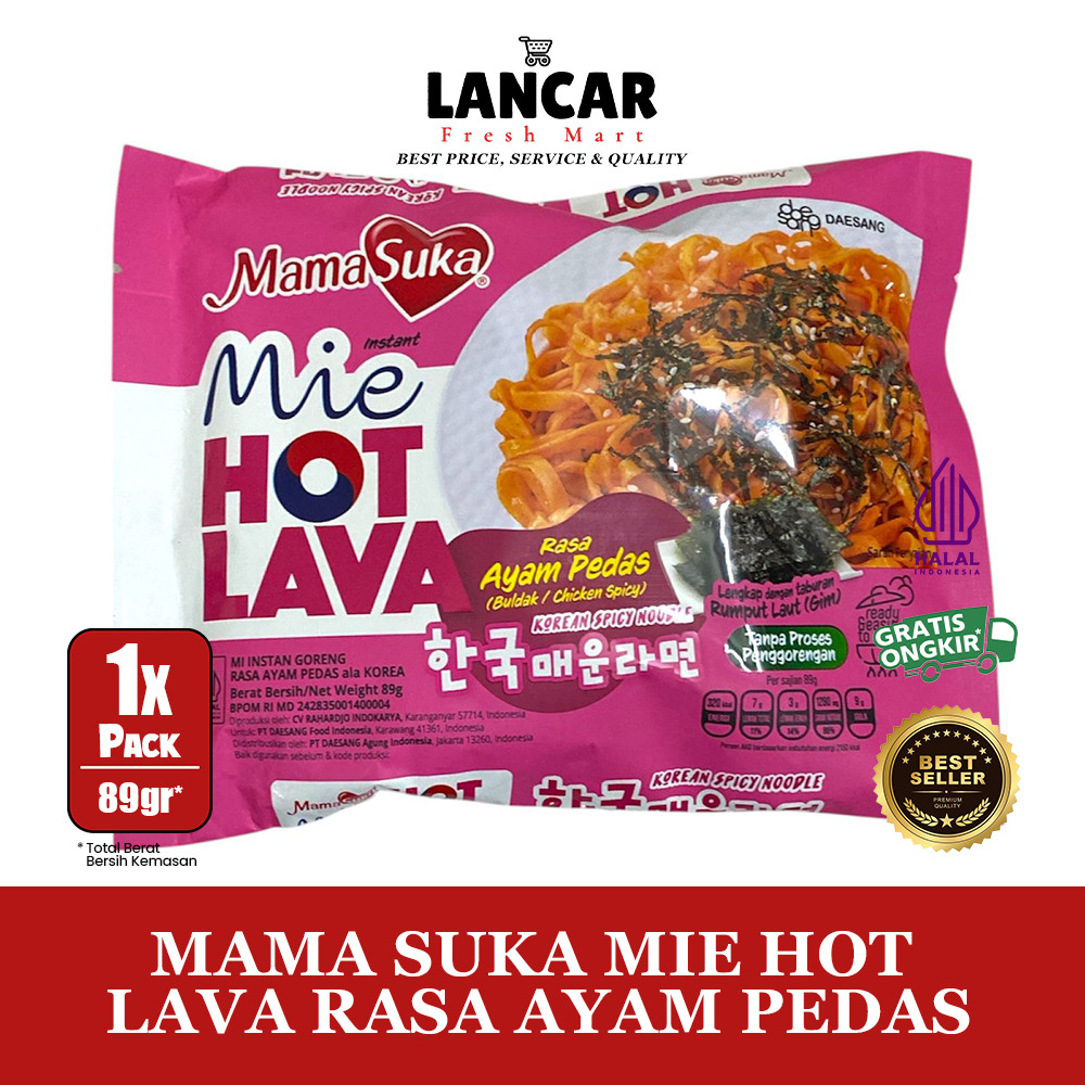 

MAMASUKA MIE HOT LAVA RASA AYAM PEDAS 89GR
