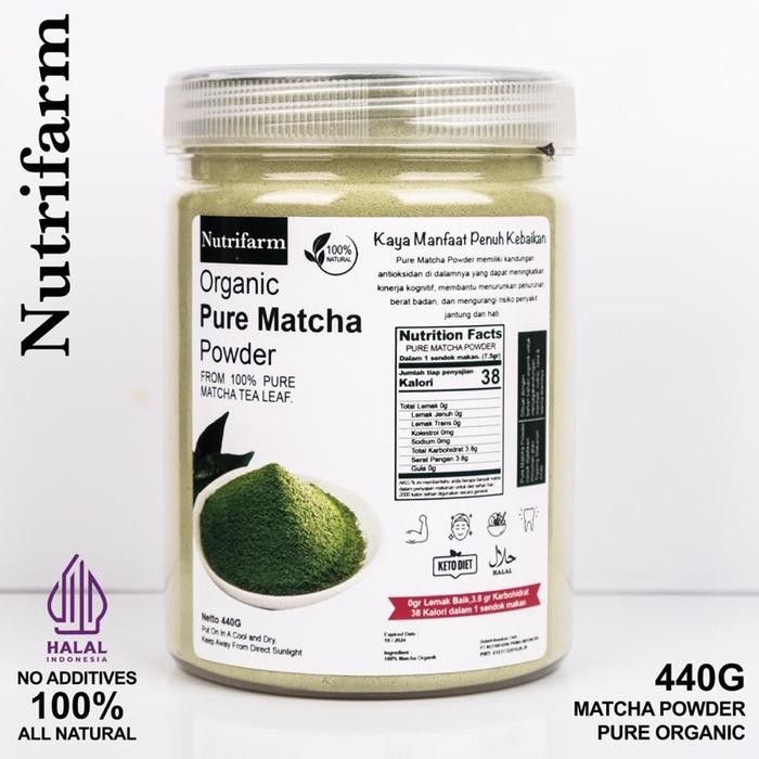 

Paling dicari NUTRIFARM MATCHA POWDER TOPLES MINUMAN PURE PREMIUM / BUBUK MATCHA MINUMAN PREMIUM MURNI / MATCHA POWDER HOMELAB READY MAKASSAR MURAH BERKUALITAS - 440 gram toples