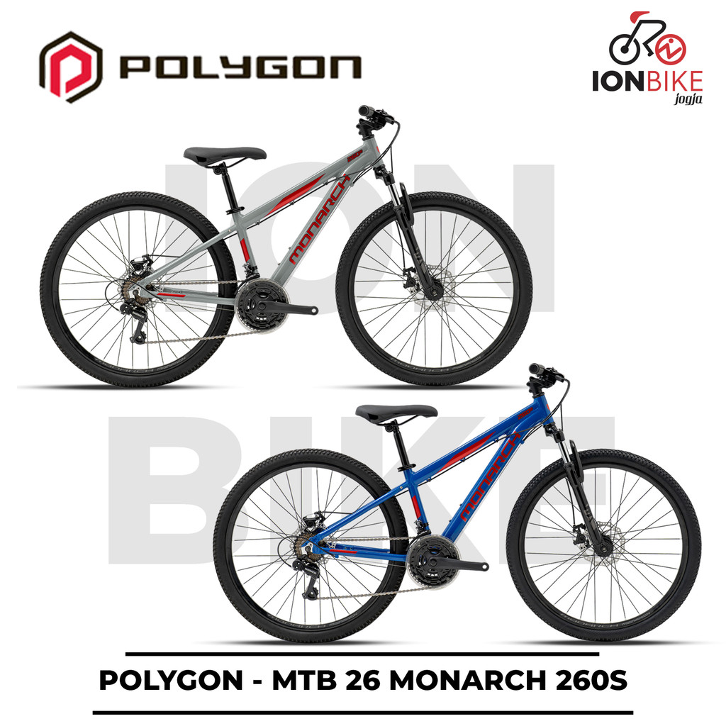 Sepeda MTB 26 Inch Polygon Monarch 260S Terbaru Frame Alloy Ringan Gunung Murah Olahraga Cascade Pre
