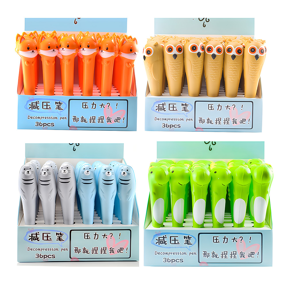 

Korean Fancy Cute Fidget Pens Squishy Kawaii Gel Pen Soft Stress Relief Toys Journal Stationery Cool School Office Supply Thing