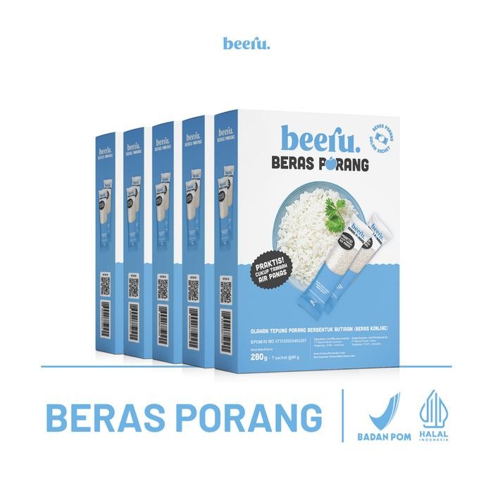 

Beeru Beras Porang Isi 5 Box - Shirataki Konjac Rice