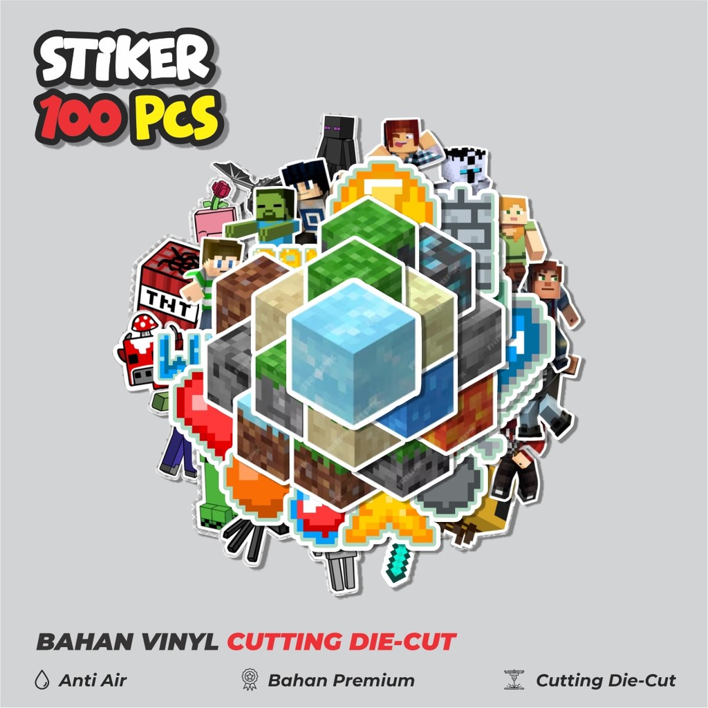 

Terbaru! 50 pcs Stiker Games Minicraft Dekorasi Lucu Kreatif untuk Notebook, Skateboard, HP