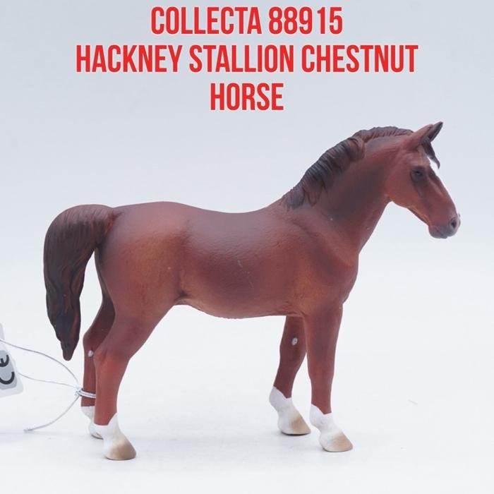Collecta 88915 Hackney Stallion Chestnut Horse Kuda Jantan Hackney Equus caballus Mainan Binatang Mi