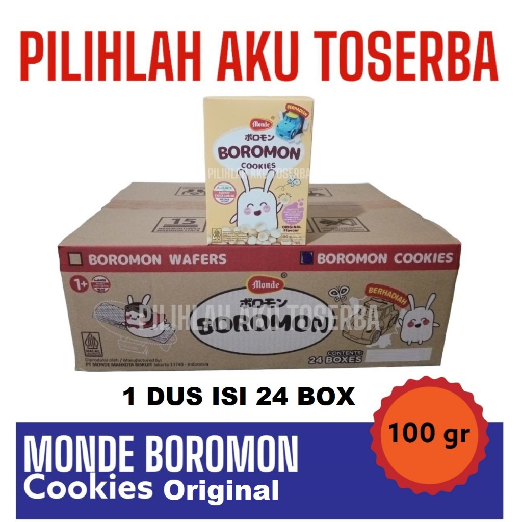 

Biskuit Monde BOROMON Cookies ORIGINAL - ( HARGA 1 DUS ISI 24 box )