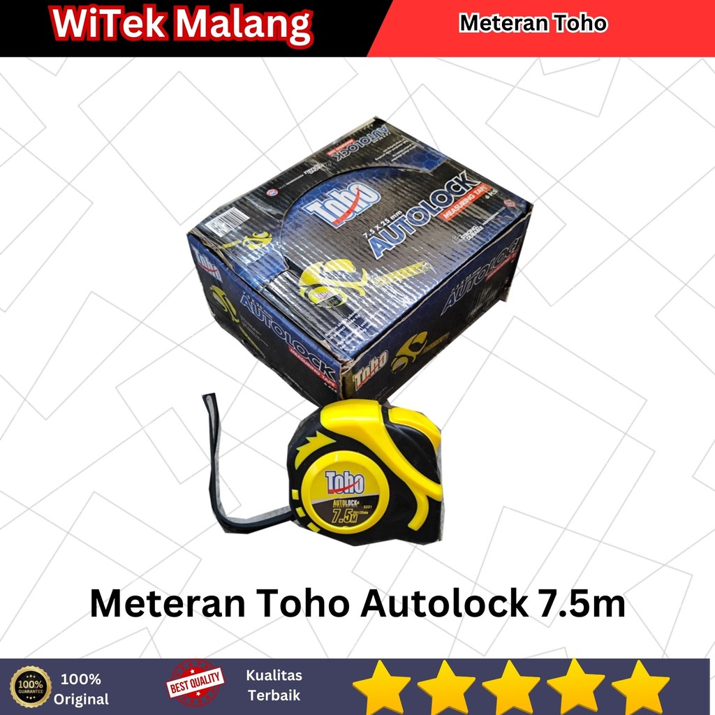 Meteran TOHO Kuning 10 Meter Autolock | Measuring Tape Auto Lock 10m