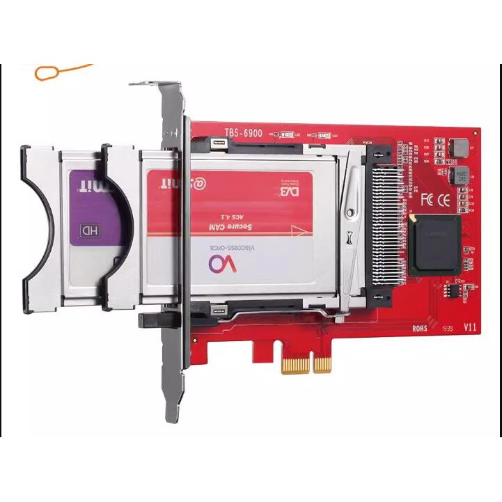 For The TBS6900 DVB Network Dual CI Slot PCIe TV card TS receives linux