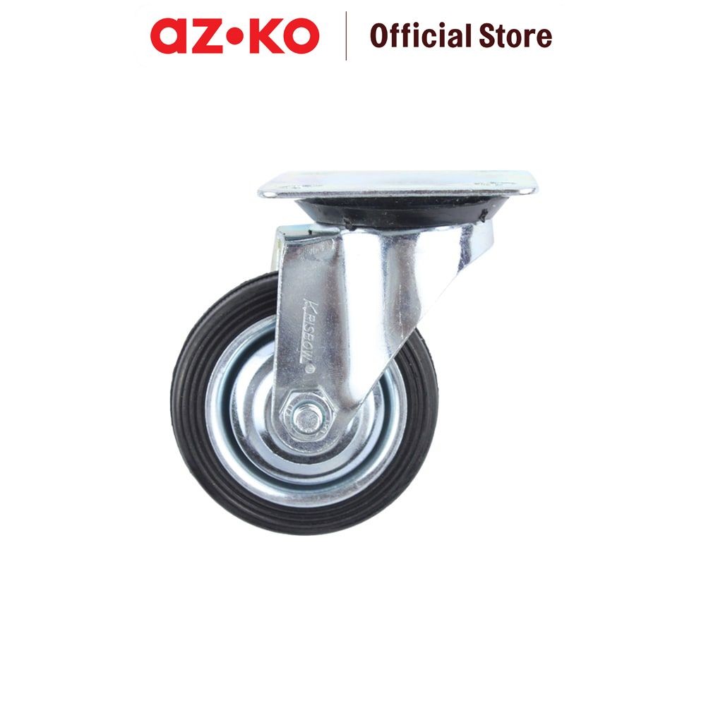 AZKO Krisbow Roda Troli Karet Swivel 7.5 cm Caster Trolley Wheels Troli Roda Troley Pengganti Part R