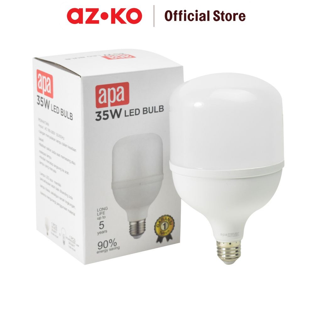 AZKO Apa Bohlam Led Standart 35 W - White Bulb Lampu Cahaya Putih Indoor Outdoor Light Led Light Bol