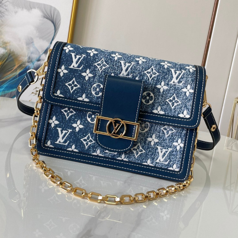 Special Offer Original 2023 New LV DAUPHINE Denim Daphne Ladies Messenger Shoulder Bag