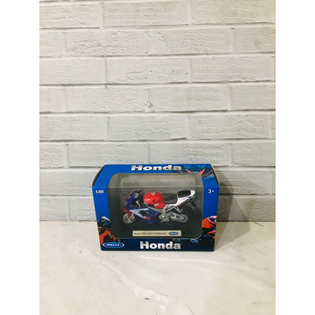 12164 | WELLY MOTOR HONDA CBR900RR FIREBLADE - Mainan Motor Balap