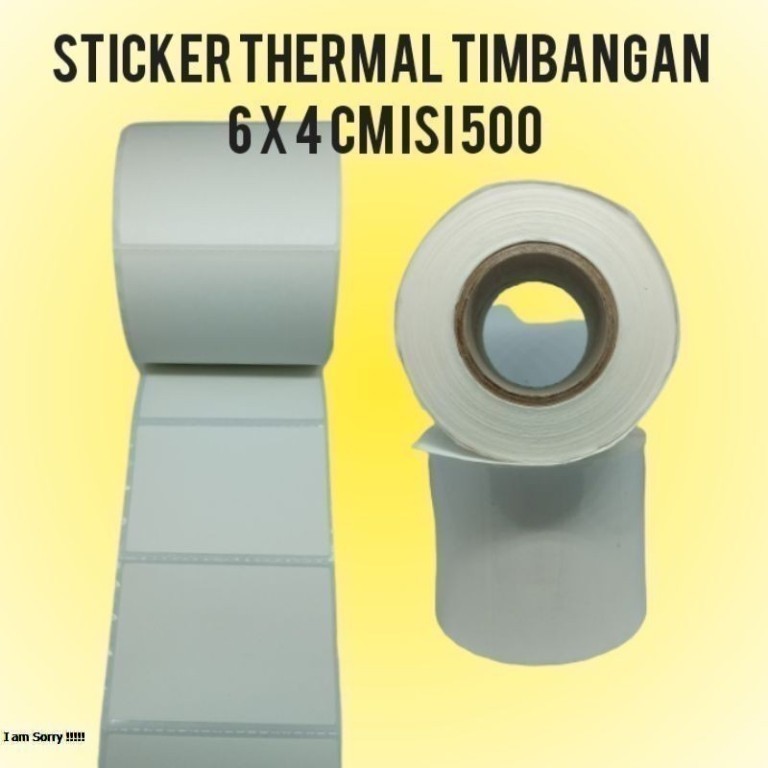 

(8G) STICKER THERMAL 6X4 CM ISI 500 kertas stiker termal 60x40 60 x 40 60 mm 40 mm 40mm 60mm 6cm 4cm 6 cm 4 cm