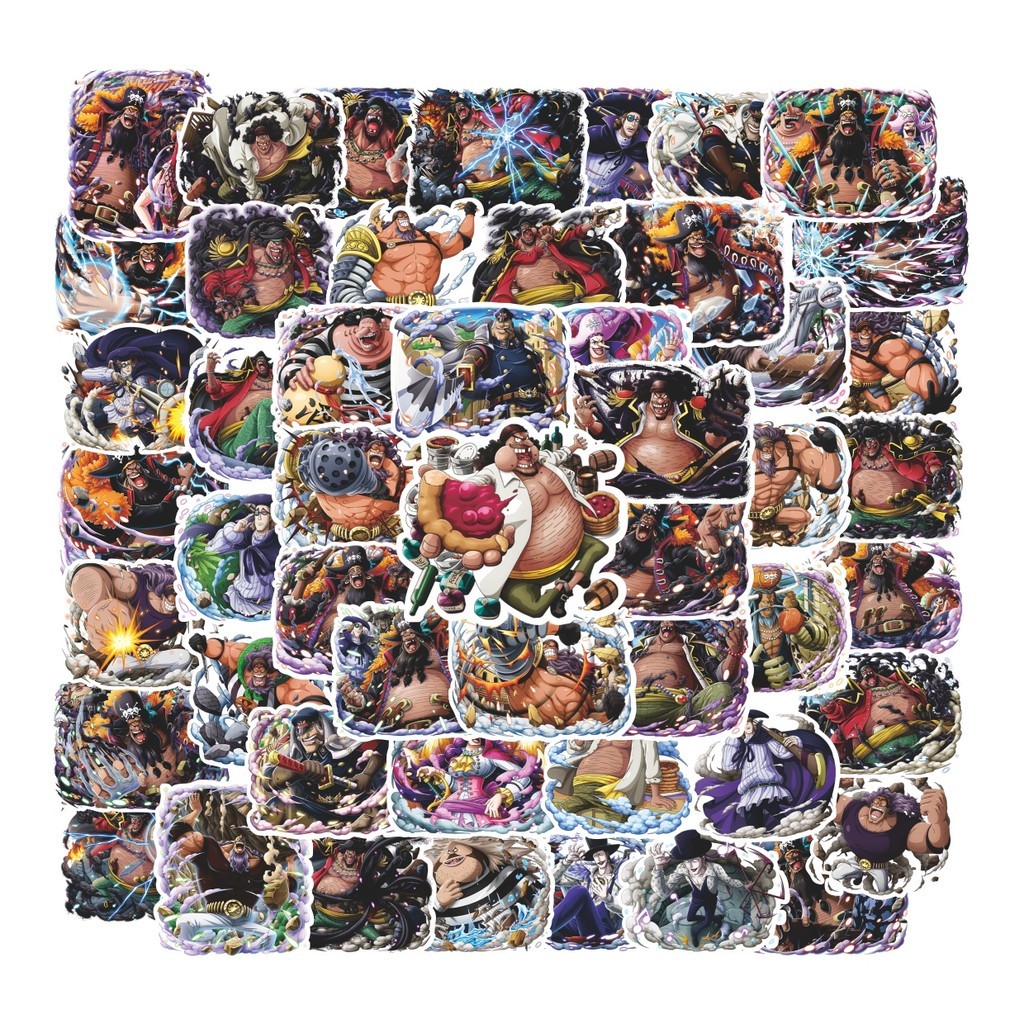 

COD 50 Pcs Stiker Blackbeard Kurohige Pirate Lucu Anti Air Untuk Dekorasi Notebook Sepeda Skateboard Handphone DIY