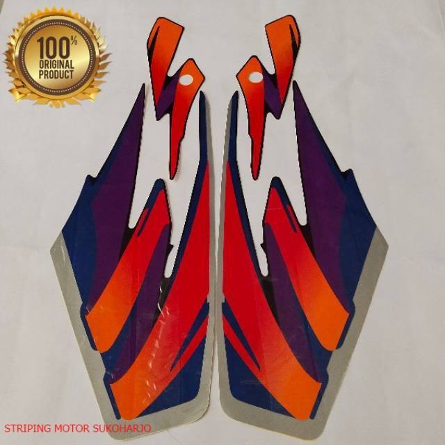 (ORI) STRIPING stiker yamaha RX KING 1996 oren  kualitas original