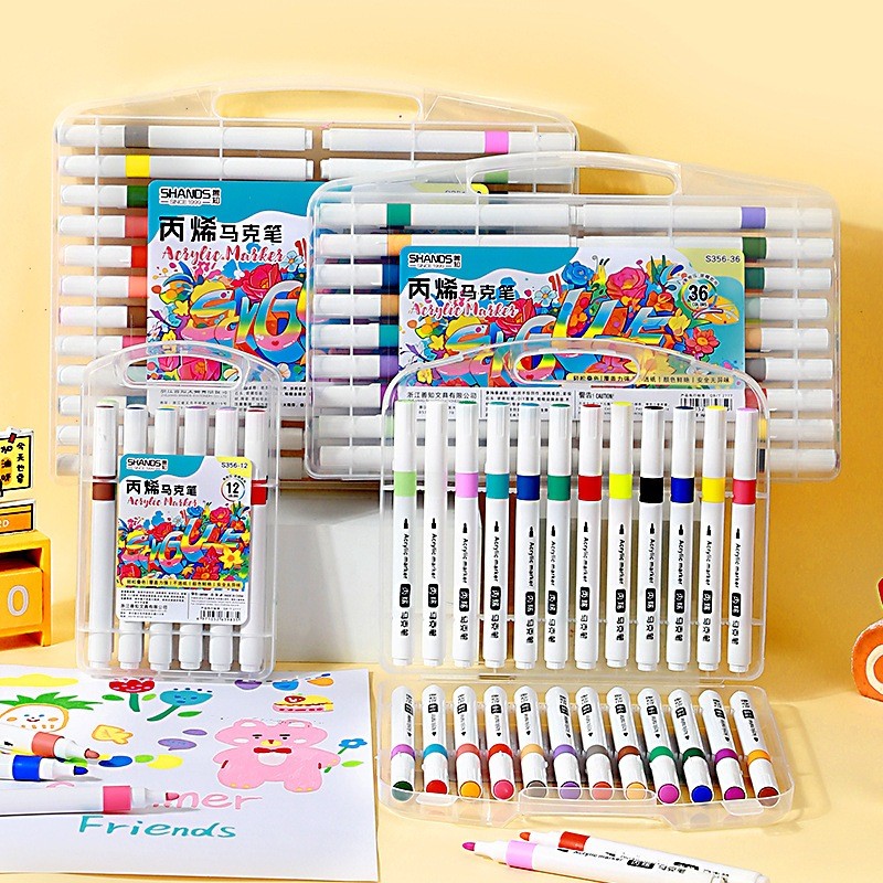

BOBOMARTS COLORFUL GRAFFITI ACRYLIC MARKER 1BOX ISI 12/24/36/48/60 SPIDOL MARKER BERWARNA MURAH