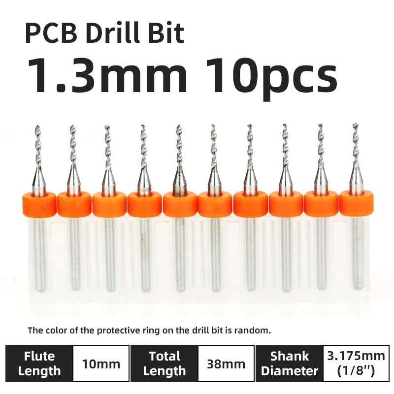

10pcs 0.5-1.4mm Mini Drill Bit Set For Print Circuit Board Carbide CNC Drill Bit PCB Drills 1/8" Fixed Shank Metal Drilling Tool