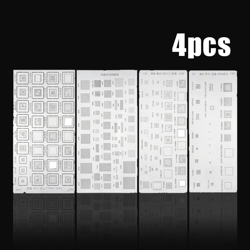 4Pcs Plat BGA Cetakan IC CPU Plat Amaoe Stencil Plat BGA Universal