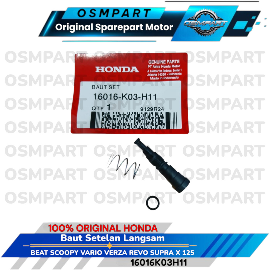 BAUT STELAN ANGIN STASIONER SET BEAT SCOOPY VARIO VERZA REVO SUPRA  110 125 150 ORIGINAL 16016K03H11