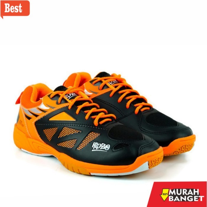 sepatu lari lokal terbaik 2025 HIPZO - Sepatu Badminton Pria M048 - Merah, 39