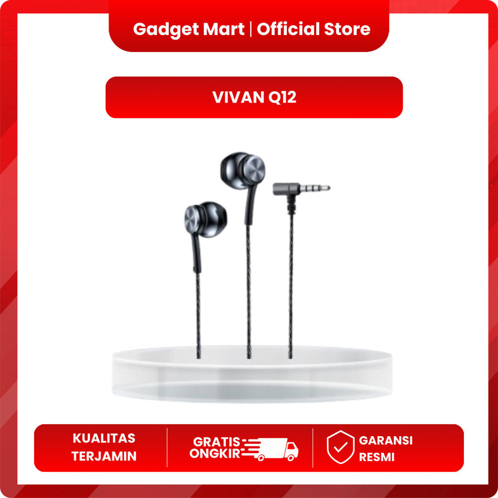 VIVAN Q12 Wire Earphone Deep Bass Mic