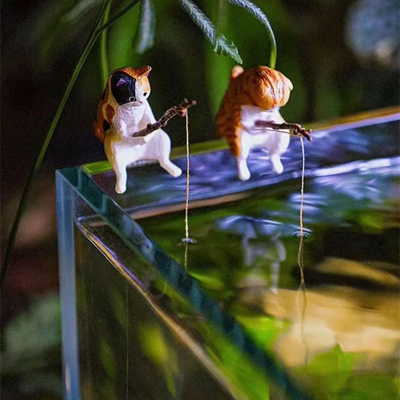 

Fish Landscaping Cartoon Fishing Ornaments Aquarium Accessories Household Supplies Home Office Decoration