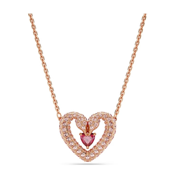 Swarovski Una kalung angsa berbentuk hati wanita yang indah dan modis