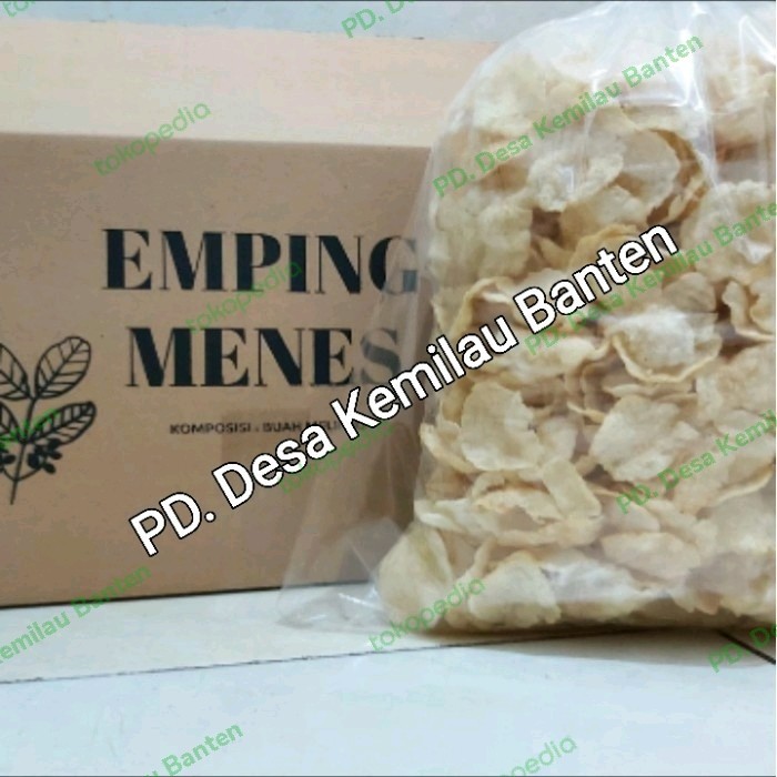 

Emping Menes Matang siap santap - Tawar, 1 pack(500gram)