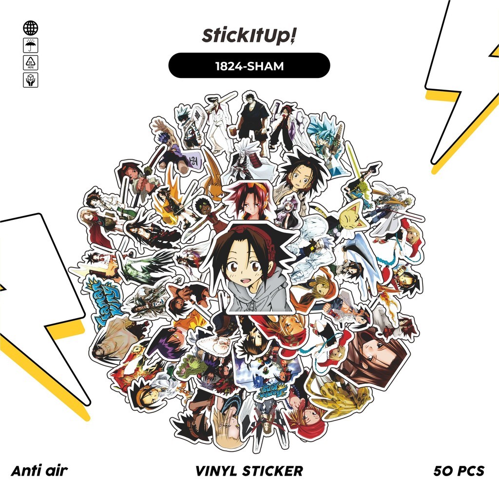 

COD 50 Pcs Stiker ANIME SERIES SHAMAN KING CHAR MIX 01 Lucu Anti Air Untuk Dekorasi Notebook Sepeda Skateboard Handphone DIY