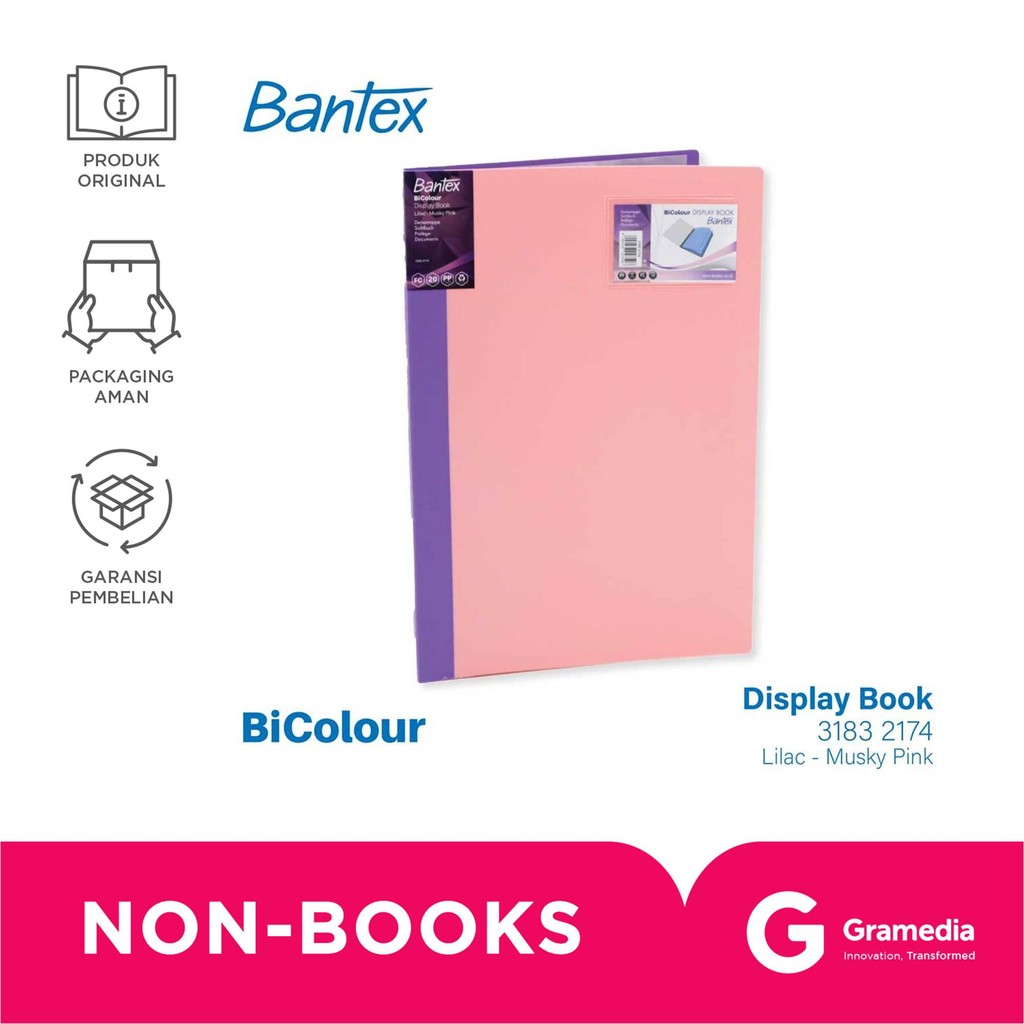 

Bantex Display Book Fc 20 Pockets Muskypink