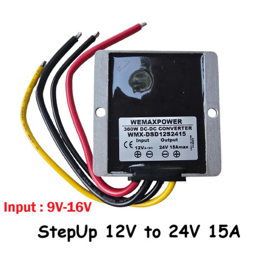StepUp Step up Converter 12Volt to 24Volt 15Amper 12V to 24V 15A DC