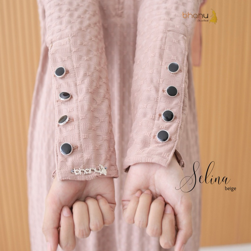 AF54TZ IFABHANU - Selina Lambador Knit Premium Abaya_Gamis_Dress By Bhanu.excellent