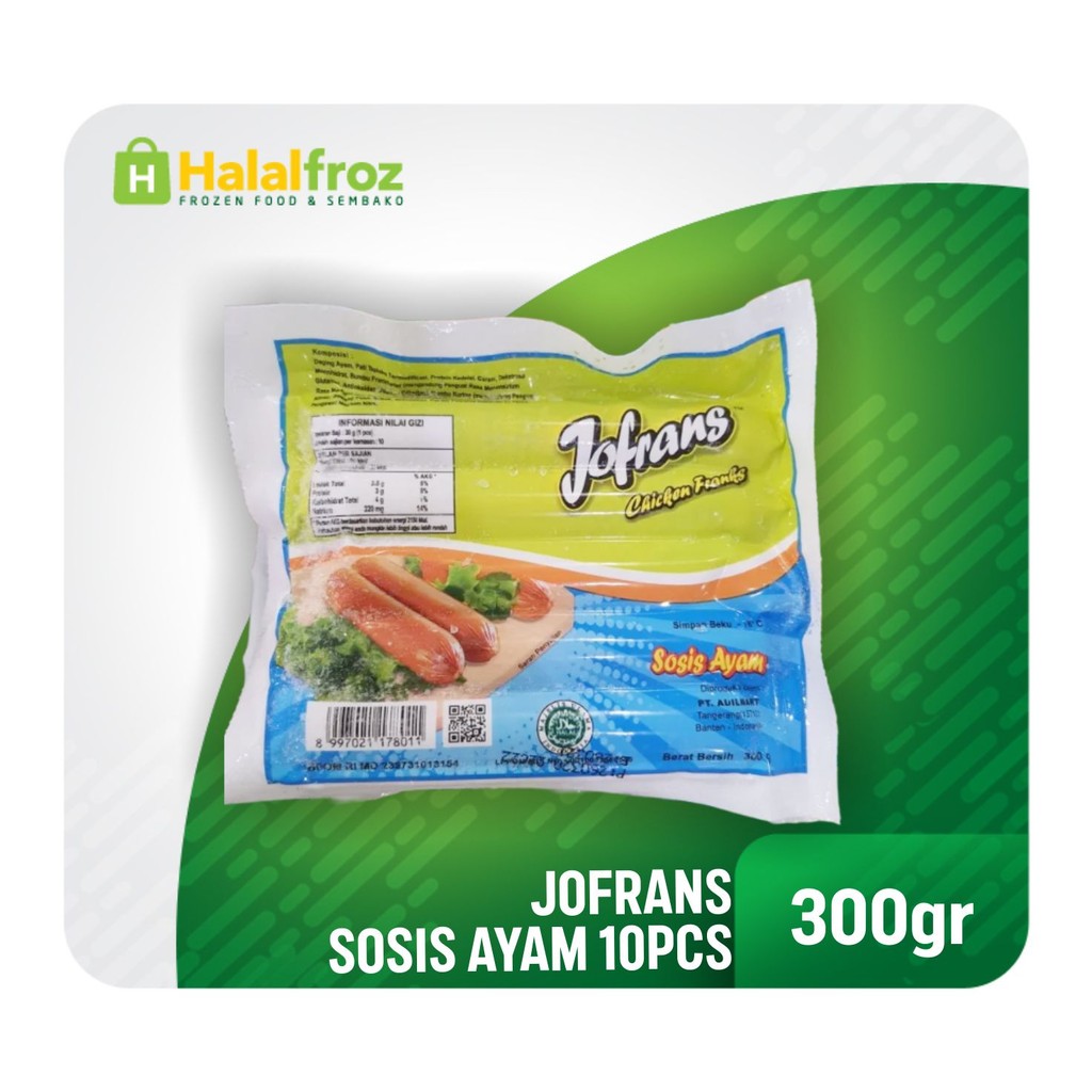

Jofrans Sosis Ayam 10pcs 300gr (32s)