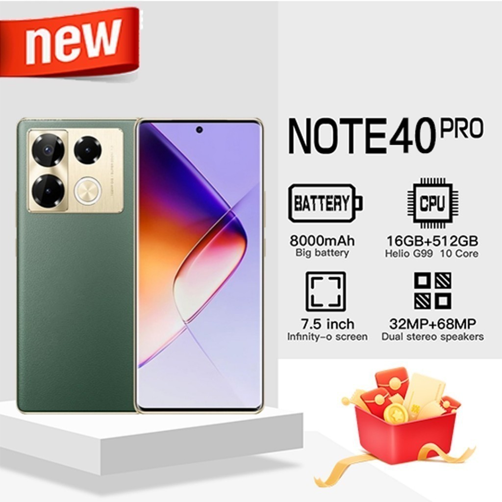 HP Note 40 Pro 5G 7.5" FHD Helio G99 murah RAM 16GB + ROM 512GB Resmi Cuci Gudang Baru hp infinix no