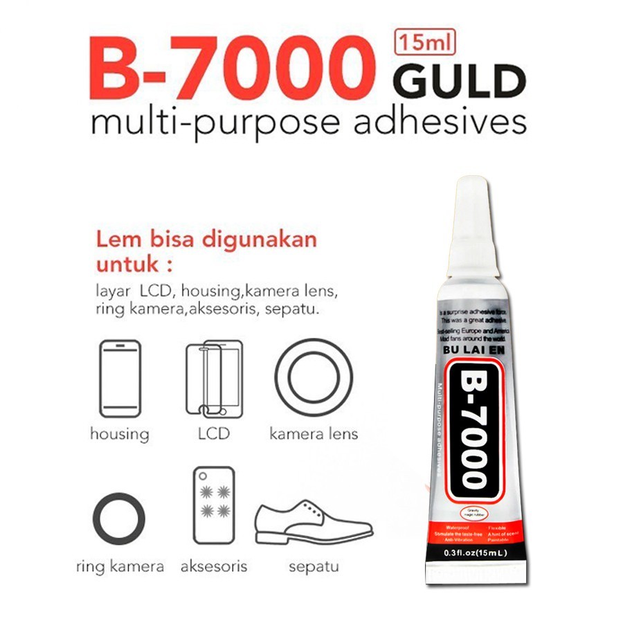 

JA B 7000 LEM LCD TOUCHSCREEN BENING 15ML B-7000 LEM LAYAR HP TOUCH SCREEN BULAIEN B7000 ORIGINAL SERBAGUNA / MULTIPURPOSE ADHESIVE GLUE