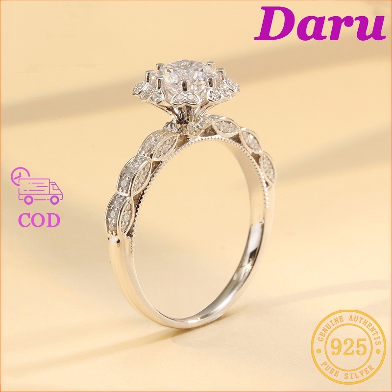 PT950 Cincin Pertunangan Platinum Berlian Hati Mewah