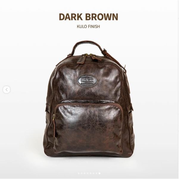 ✨HST.H✨ - PROMO Tas Ransel Kulit Wanita Abekani / Macera Bag - Dark Brown Kulo, Small