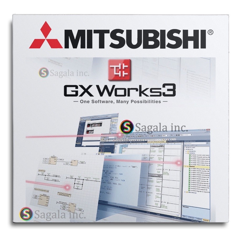 Software - GX works 3 - WIN - GX works 2 GX Developer 8 PLC mitsubishi