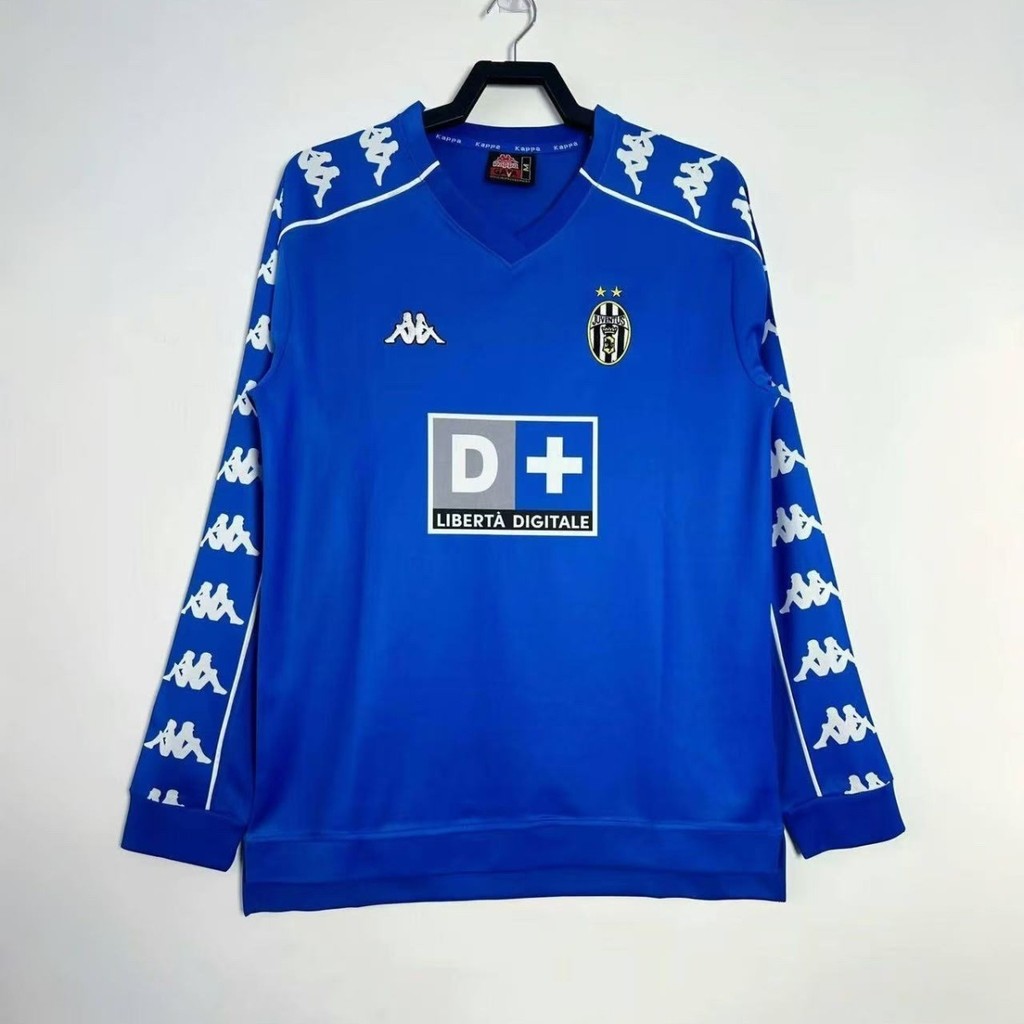 Jersey Kustom Bordir Olahraga Seragam Sepak Bola Jersey Peringatan Klasik Retro Juventus 99/00