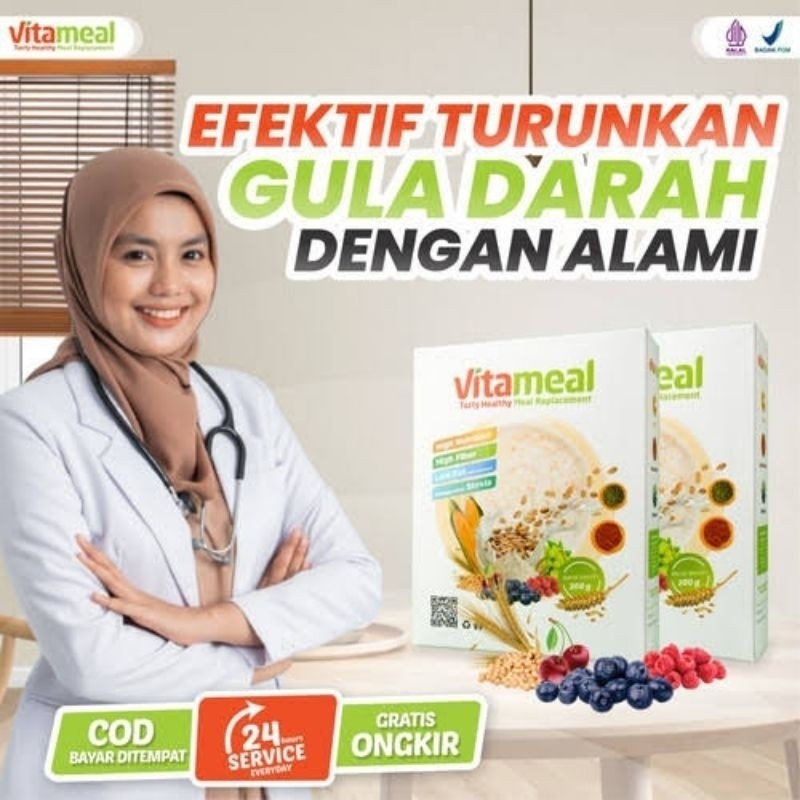 

Promo Vitameal Sereal Vita Meal Efektif Turunkan Gula Darah Asli Original