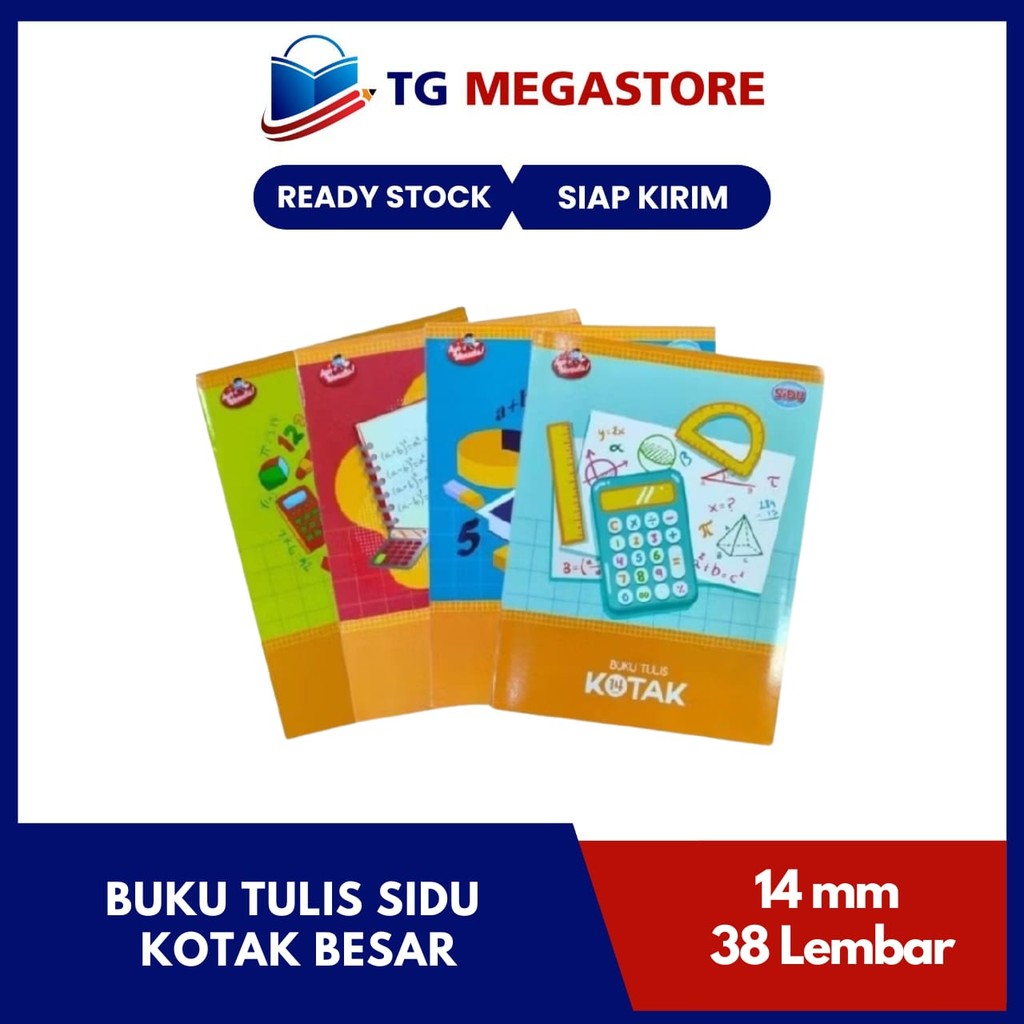 

Buku Tulis Sidu Kotak Besar 14mm 38 Lembar