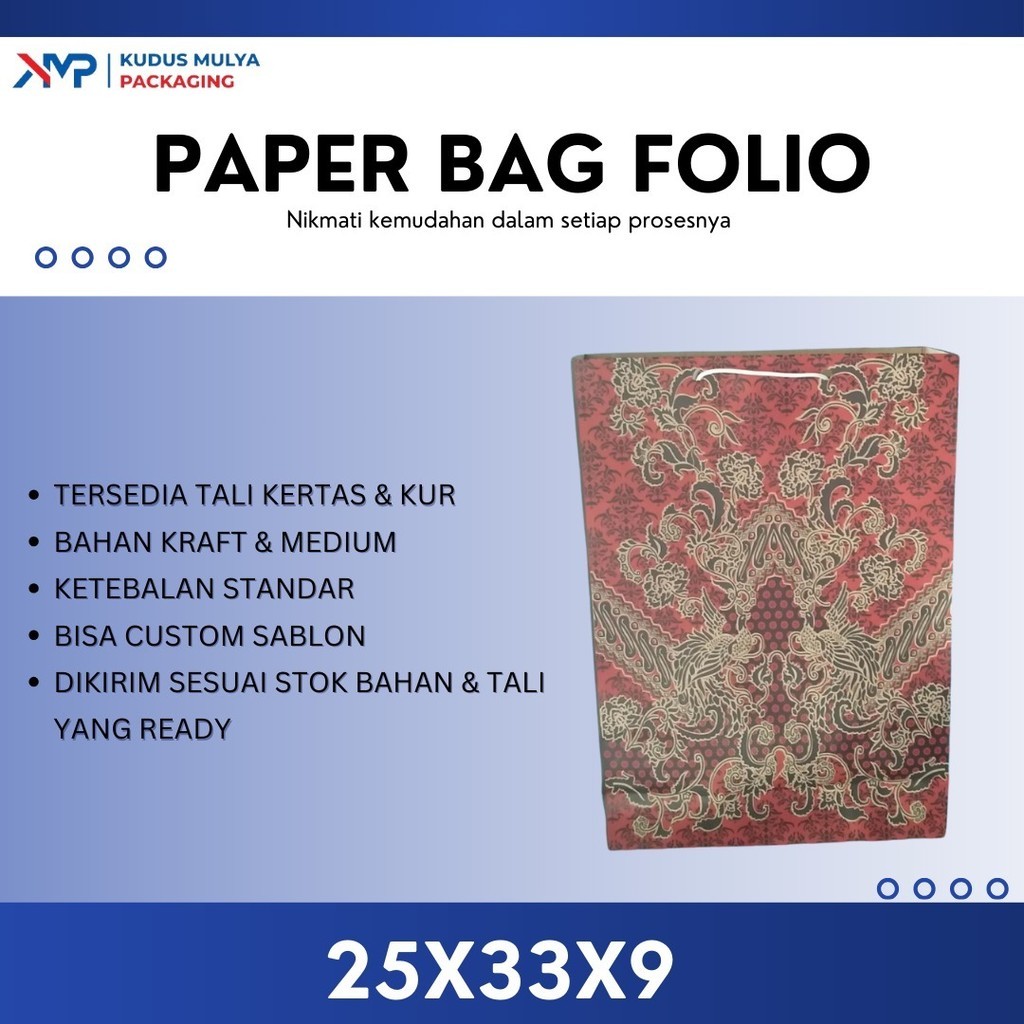 

[ECER PAPER BAG SOUVENIR FOLIO / 25 X 32 X 9 / PAPERBAG BATIK / PAPER BAG KADO